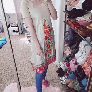 Stunning Indian/Pakistani Floral Kameez Tunic